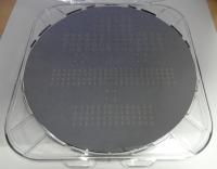 8-inch Diameter Graphene Wafer with Device Test Structures Visible on the Surface