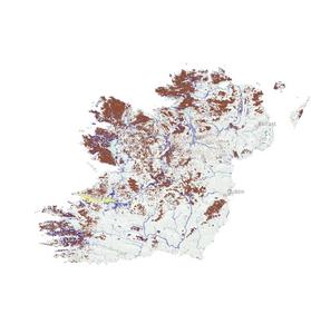 European Wetland Map - Ireland highlight