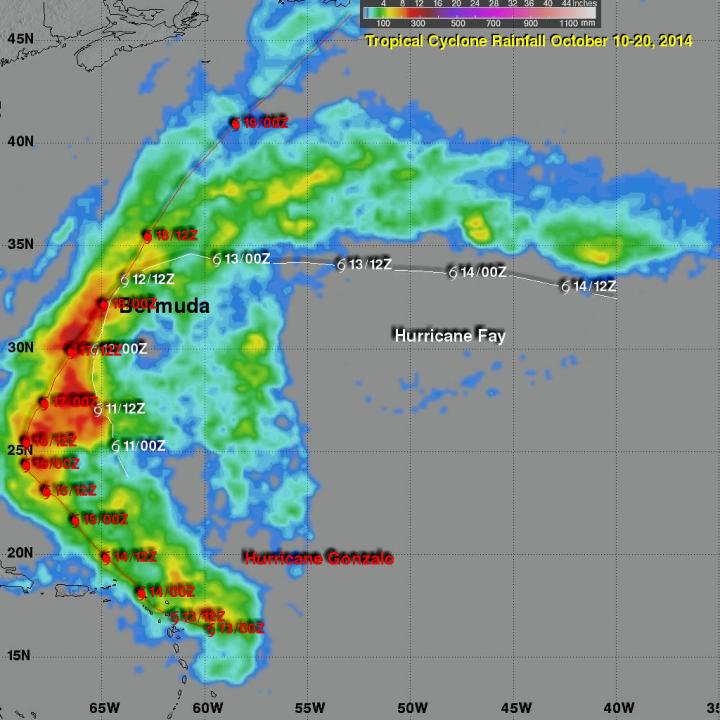 Rainfall Analysis of Gonzalo and Fay
