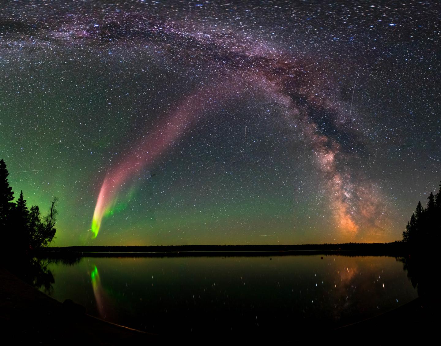 STEVE Alongside the Milky Way