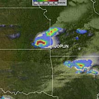 NASA's TRMM Satellite Sees Heavy Rainfall in the Joplin Supercell