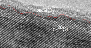 Electron Microscope Image of Silicon-28 Nanowire