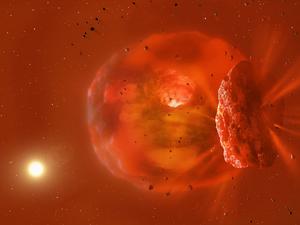 Researchers capture first-ever afterglow of huge planetary collision in outer space