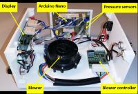 Ventilator prototype internal build - labelled