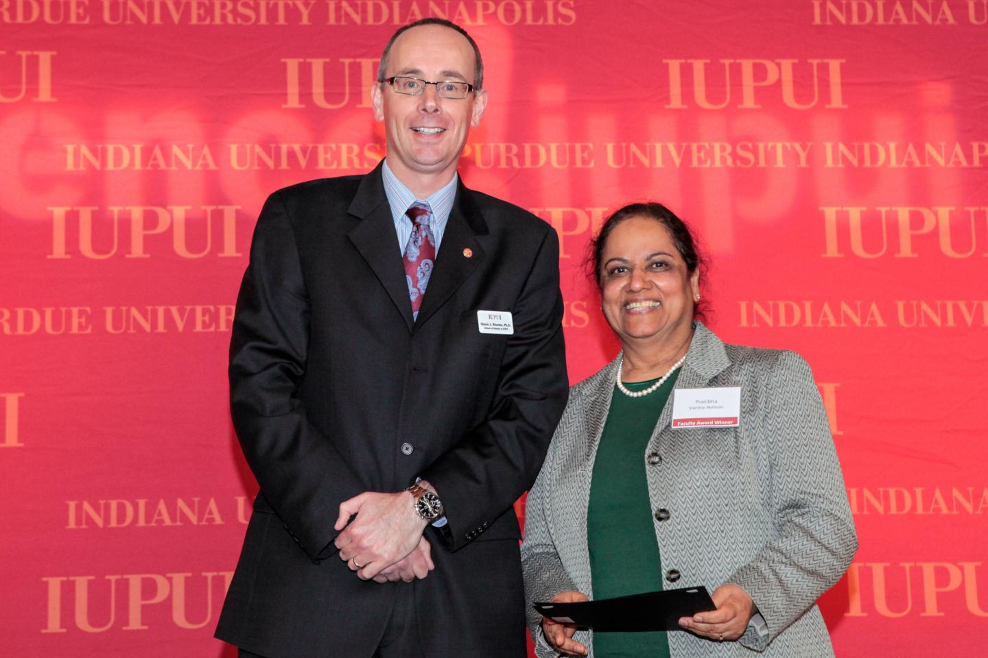 Simon Rhodes. PhD and Pratibha Varma-Nelson, PhD of IUPUI's School of Science