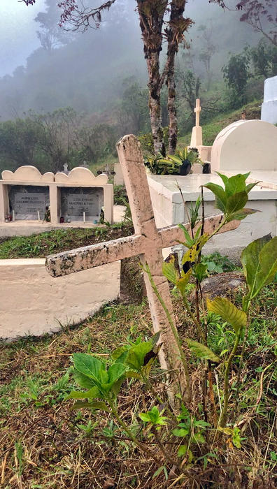 General view of a graveyard in Amaluza, Azuay province, Ecuador