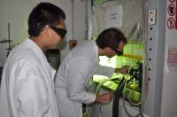Researchers in a Simulated Stratosphere Laboratory