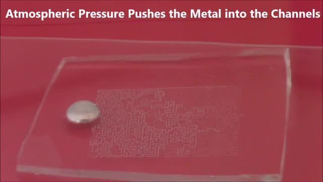 Vacuum Filling of Complex Microchannels with Liquid Metal