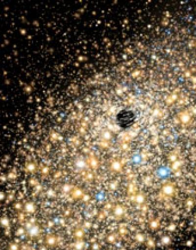 Artist's Conception of the Stellar  Environment Around a Black Hole of About 10 Billion Solar Masses