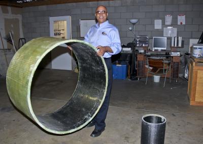 UA Engineering Professor Uses Aerospace Materials to Build Endless Pipeline (1 of 3)