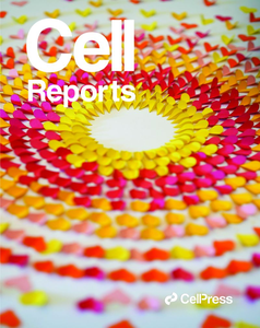 The cover of the prestigious scientific journal Cell Reports.