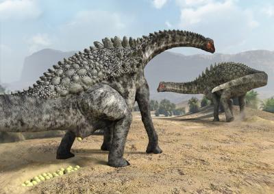 Artist's Impression of the Egg Laying of an Ampelosaurus