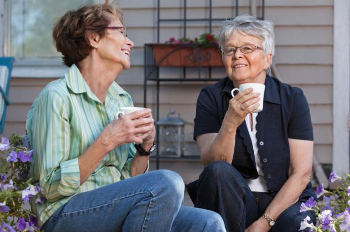 Women having a cup of tea