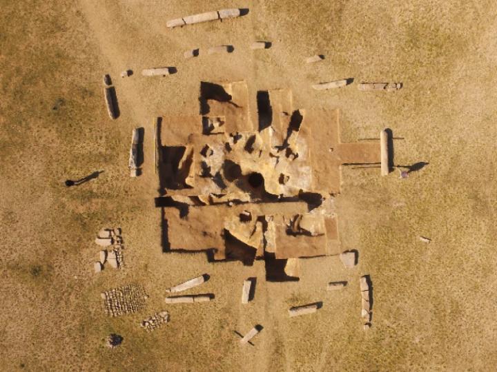 Drone Aerial Shot of the Ancient Turkish Ruins
