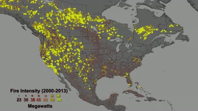 Mapping the Fire Intensity Record for United States (2000 through 2013)