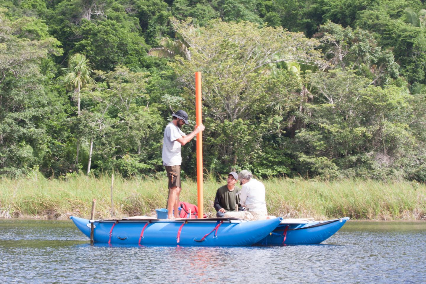 Coring in Laguna Ek'Naab