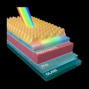 Honeycomb texture for the perovskite solar cell