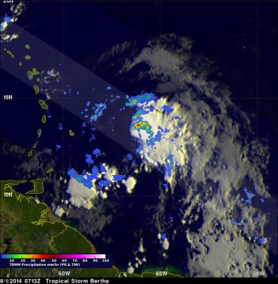 TRMM Image of Bertha