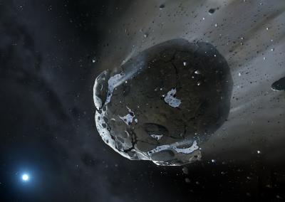 Water-Rich Asteroid Torn Apart by White Dwarf