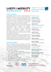 LaserEMobility Workshop 2023 Call for speakers