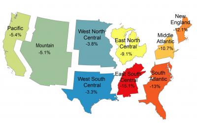 Map Of 9 Census Regions With C Image Eurekalert Science News Releases