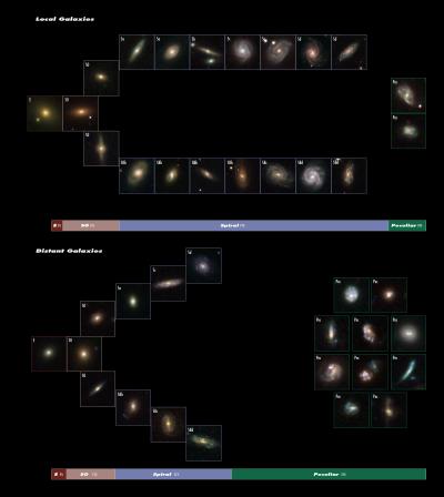 The Hubble Sequence 6 Billion Years Ago Was Very Different from the One Astronomers See Today