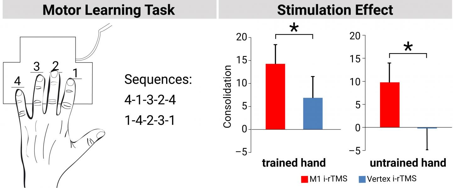 Take a Break! Brain Stimulation Improves Motor Learning