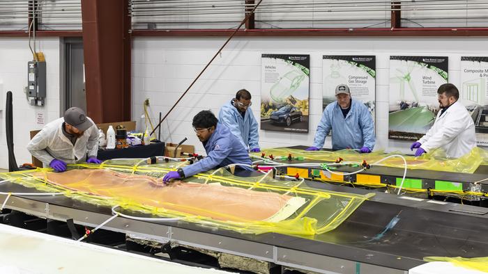 Preparing to remove blade tip from mold