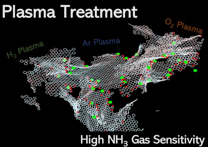 Functionalizing graphene sheets to act as ammonia gas sensors