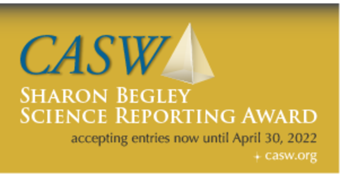 2022 Sharon Begley Award Call for Entries