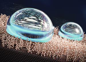 Artist's depiction of liquid-like self-assembled monolayer