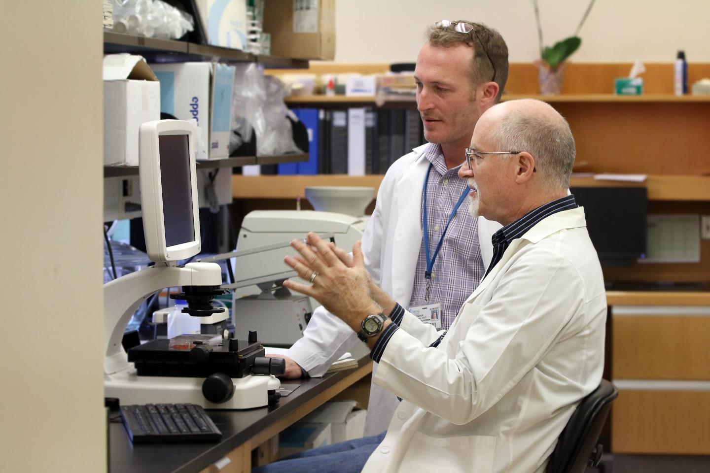 Robert Gemmill (front, seated) and Dr. Patrick Nasarre (back), Medical University of South Carolina