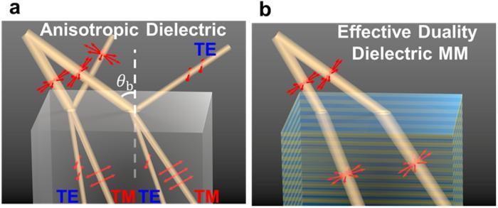 Fig. 1. Dielectric MM exhibiting effective self-dual property and full-polarization omnidirectional Brewster effect.