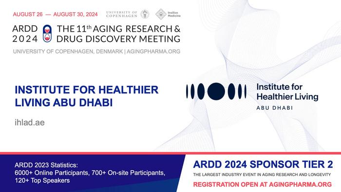 Announcing Institute for Healthier Living Abu Dhabi as Tier 2 Sponsor of ARDD 2024