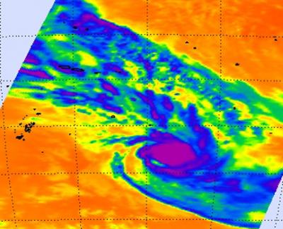 NASA Infrared View of Compact Cyclone Cyril