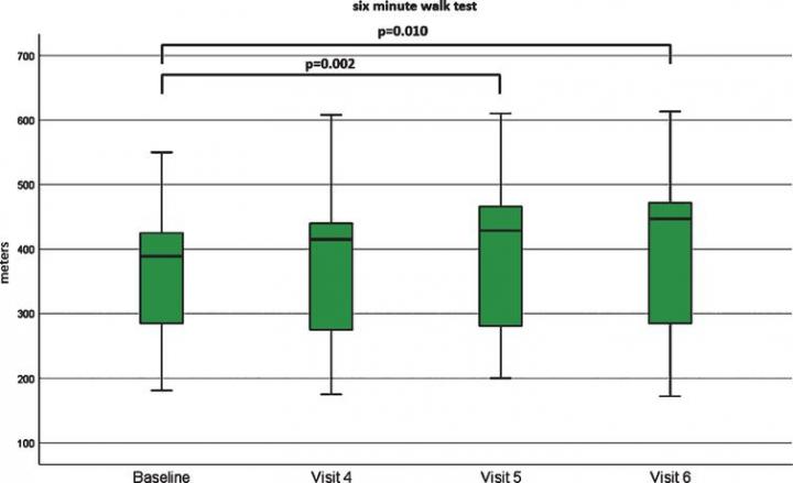Boxplots of the 6-Minute-Walk-Test at Baseline