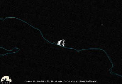 Satellite Captures Night-Time Image of California's Springs Fire
