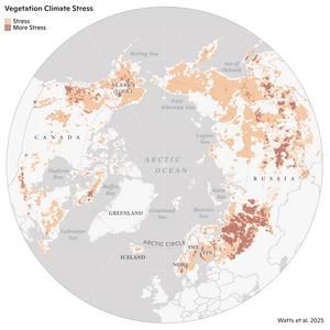 Vegetation climate stress in the Arctic-boreal region, 1997-2020