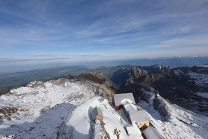 The view from the top of Mount Santis in Switzerland