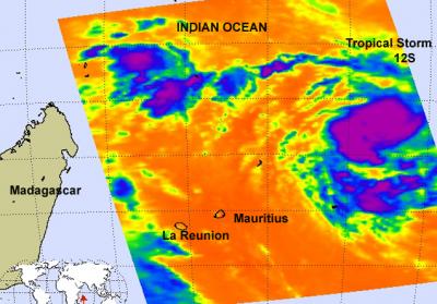 NASA AIRS Image of Tropical Storm 12S