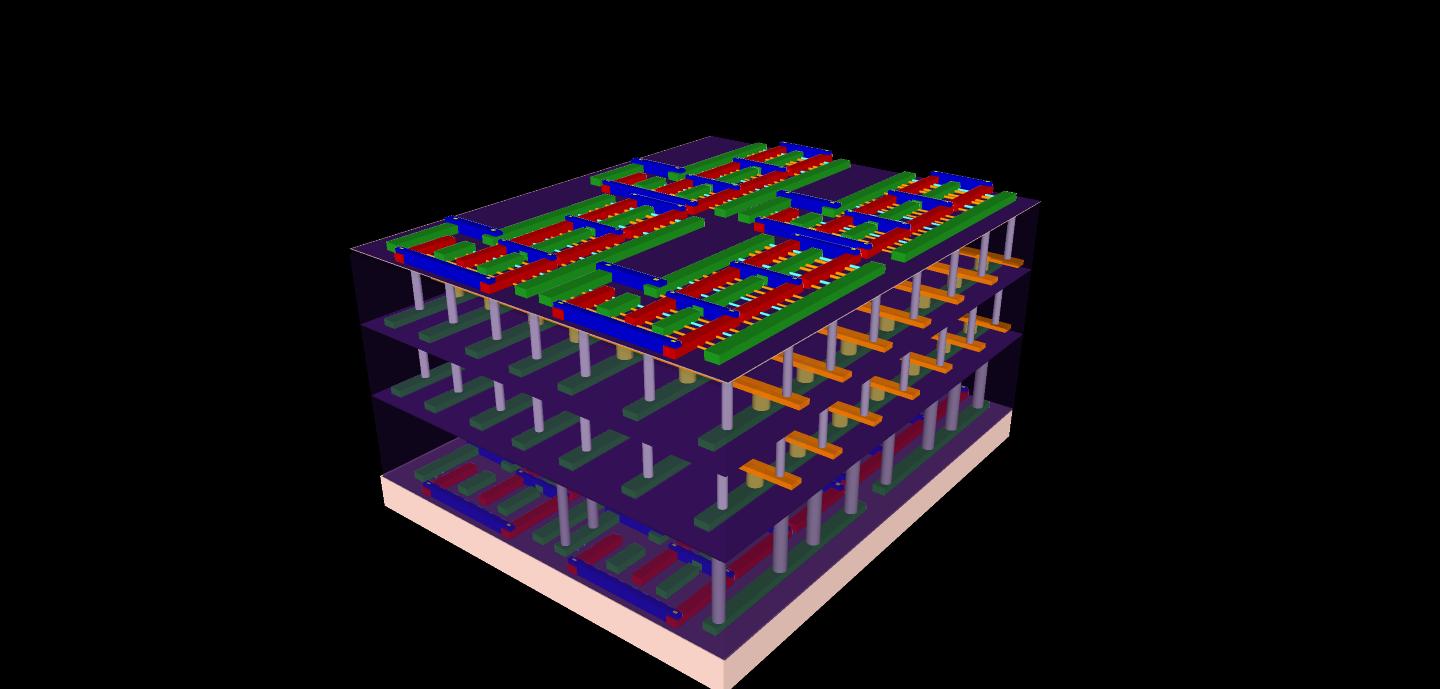 Schematic of New 4-Layer, High-Rise Chip