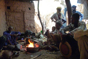 A blacksmith in his workshop