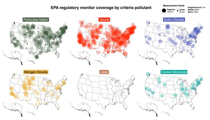 EPA monitor coverage map