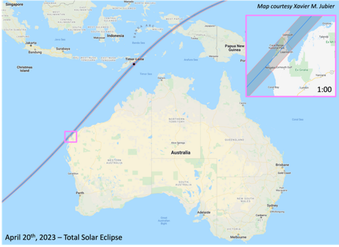 April 20, 2023 Eclipse Path