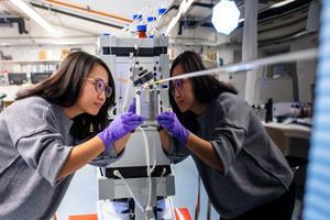 Working on the mass spectrometer