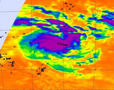 A NASA Infrared Image of Newborn Tropical Storm Evan