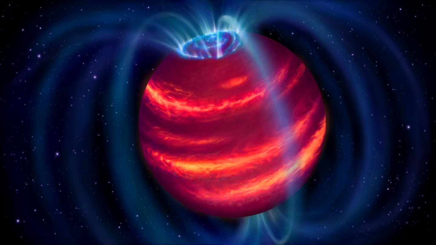 Artist's impression of the cold brown dwarf BDR J1750+3809