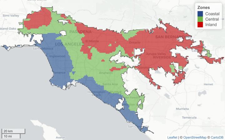 Average Temperature in LA Neighborhoods