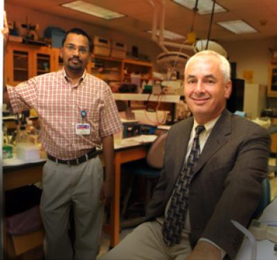 Drs. Peter S. Buckley (right) and Anilkumar R. Pillai, Medical College of Georgia