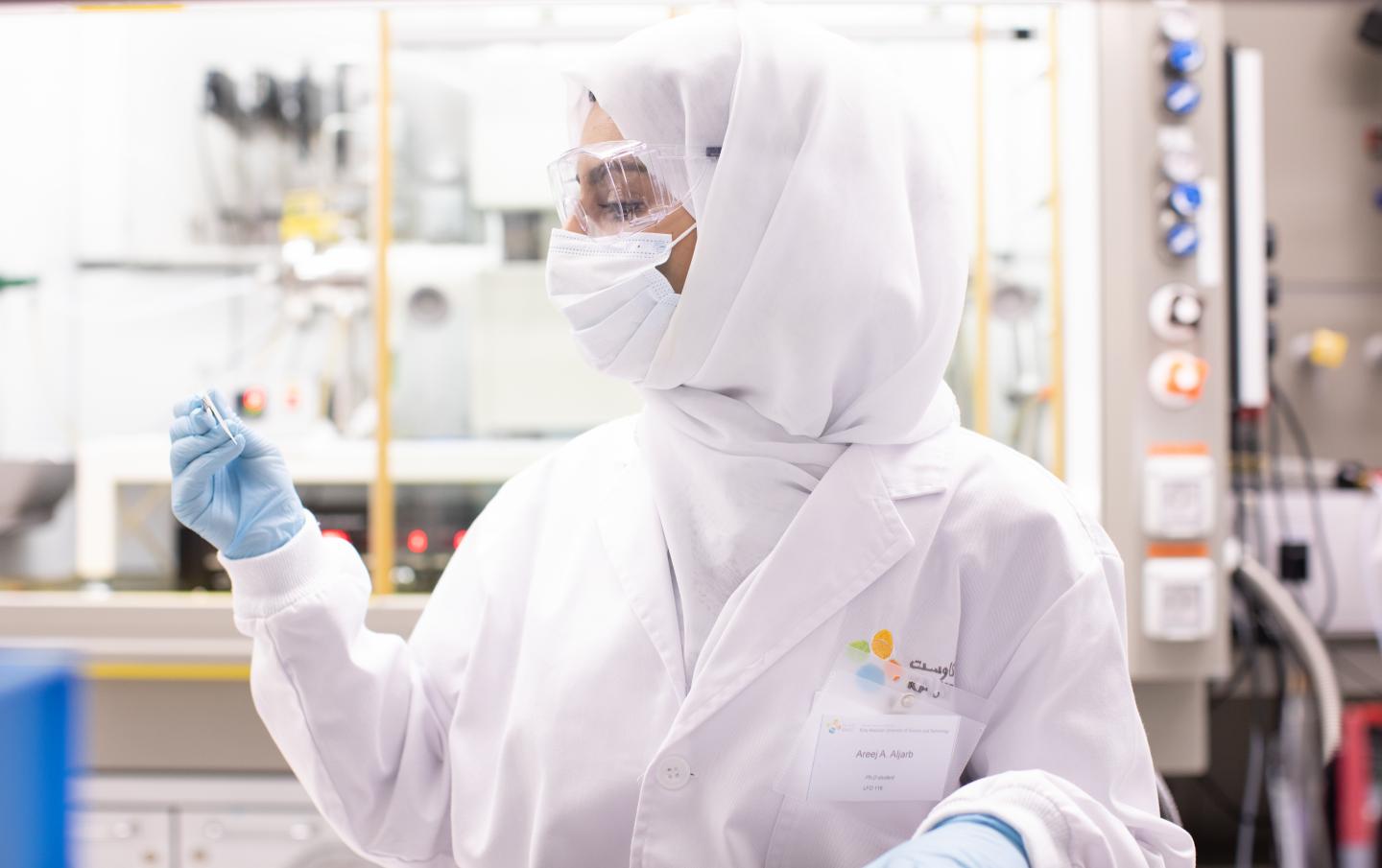 Researcher and Author Areej Aljarb in the Lab